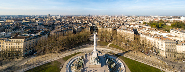 Vue aérienne de Bordeaux 