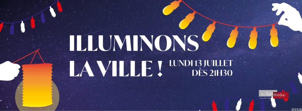 Affiche Illuminons la ville de la fête nationale au taillan-medoc