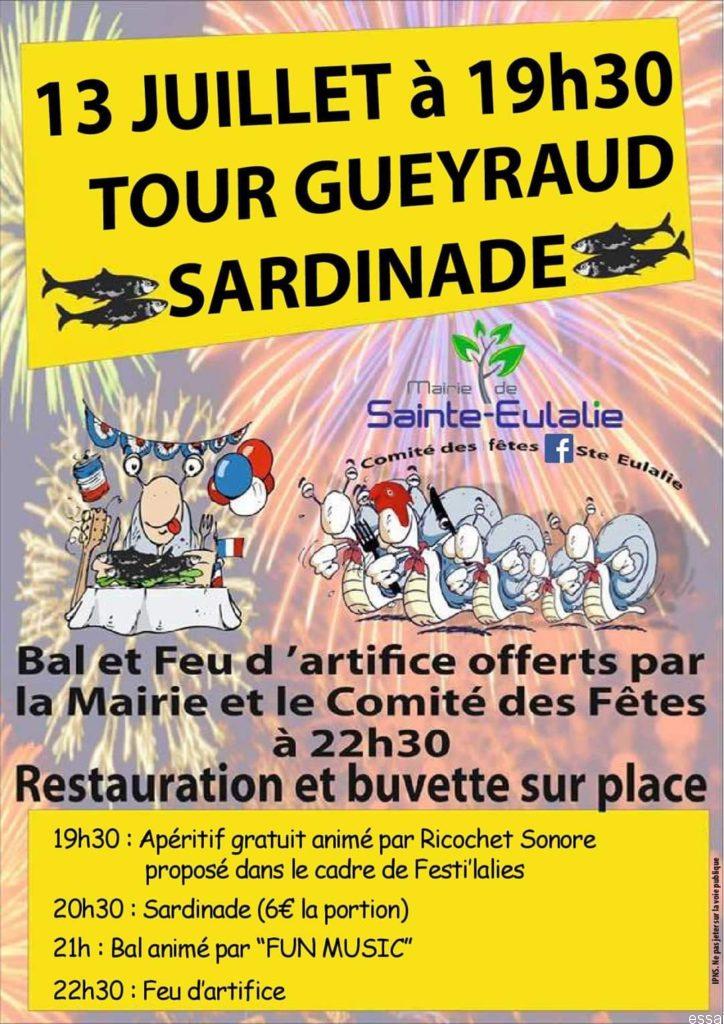 Sardinade et 14 juillet de Sainte-Eulalie - Comité des fêtes de Sainte Eulalie